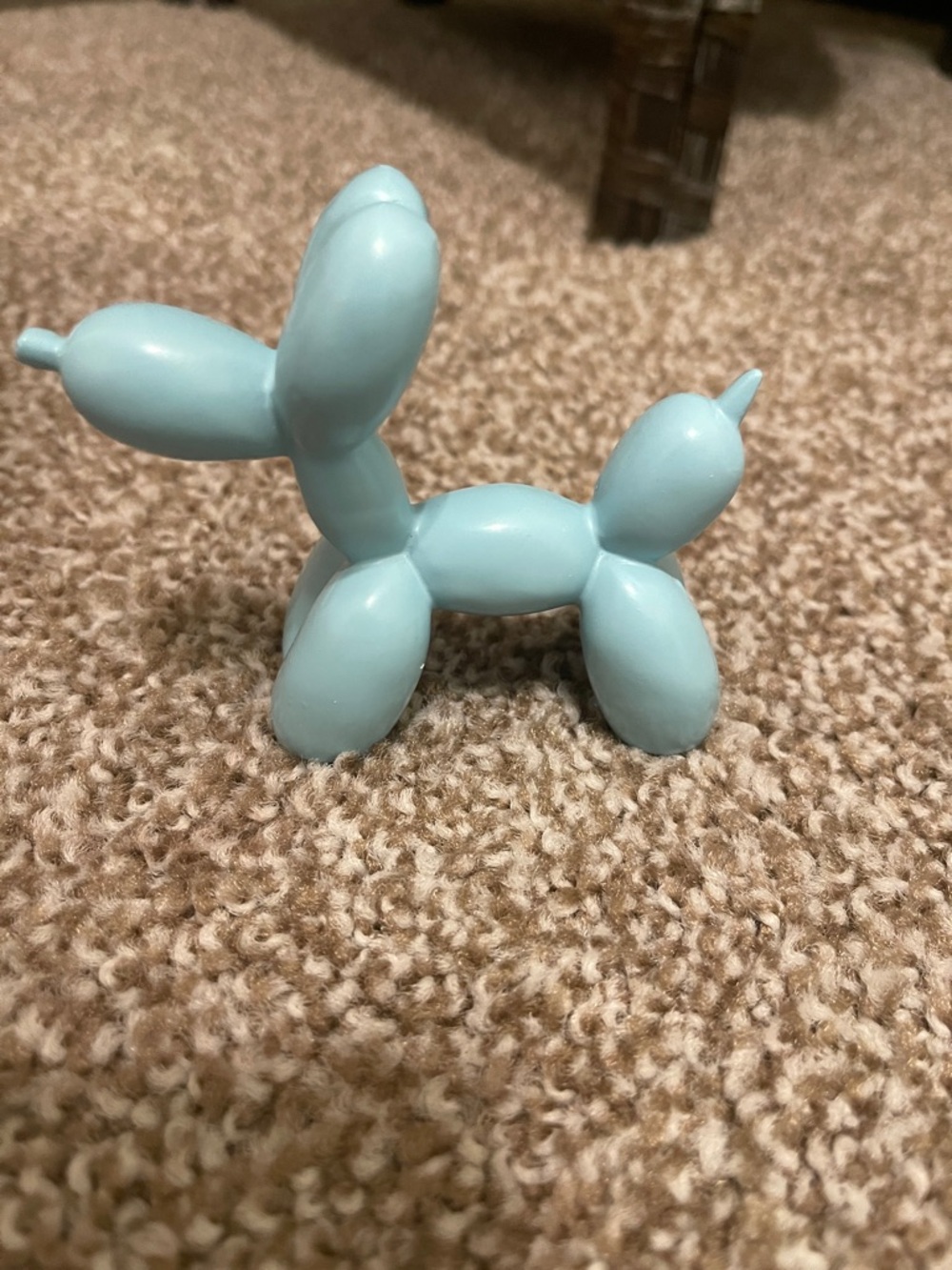 Light Blue Balloon Dog Figurine